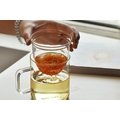 「宇煌百貨」[3組起]出口 耐熱玻璃茶具 平蓋雙層玻璃杯三件杯(帶濾網)