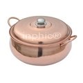 「宇煌百貨」純銅餐具蒸鍋 大款紅銅湯鍋 補銅鍋 銅把手30CM