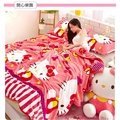加厚保暖珊瑚絨毯子兒童單人雙人床單被子Hello Kitty法蘭絨毛毯冬季午睡蓋毯(570元)