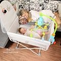 嬰兒床便攜式可折疊多功能寶寶移動帶蚊帳小床新生兒嬰幼兒床邊床