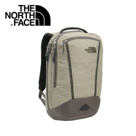 【The North Face 25L 17吋電腦背包 《灰棕/暗森林綠》】CWV9/出國/旅遊/休閒