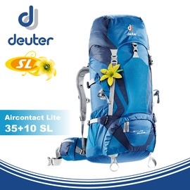 【Deuter 德國 ACT Lite 35+10SL 拔熱式透氣背包《深藍/藍》】3340016/雙肩後背包/登山包/自行車/旅行