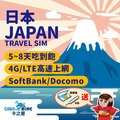 【１２h內出貨】Softbank/日本5天/1GB流量/4G高速吃到飽/日本網卡/日本上網卡/日本SIM卡