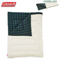 【暫缺貨】Coleman CM-33804 冒險者橄欖格紋刷毛睡袋/C0 可拆式 化纖睡袋 纖維睡袋 信封型睡袋 雙人睡袋 單人睡袋