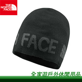【全家遊戶外】㊣ The North Face 美國 雙面穿戴保暖針織帽 黑/灰 AKNDJK3 /雙面 保暖 禦寒 針織 休閒 戶外