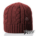 【PolarStar】中性 素色編織保暖帽『暗紅』P18603 冬季 禦寒 保暖 素色帽 針織帽 毛帽 毛線帽 帽子
