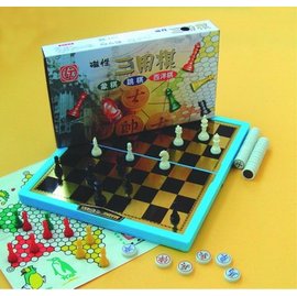 雷鳥 LT-3016 磁性三用棋(象棋•跳棋•西洋棋) /付