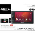 音仕達汽車音響 SONY XAV-AX1000 藍芽觸控螢幕主機 USB/AUX/Apple CarPlay 公司貨