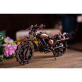 zakka 懷舊 鐵藝 手工質感紅古銅色金屬 復古 鐵鏈車輪造型重機 模型 擺飾 鐵皮玩具 店面裝飾 拍