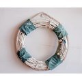 zakka 精品雜貨 Vintage 地中海 海洋風 白色木藤編織 仿救生圈造型掛飾 壁飾 掛飾 餐廳