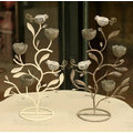 ZAKKA 精品雜貨 Vintage復古古典浪漫 歐式情人鳥鳥巢樹枝藝術造型鐵製燭台 鳥造型桌面燭臺