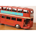 ZAKKA☆精品 手工鐵製懷舊 倫敦街頭經典紅雙層巴士 BUS 擺飾 模型 店面裝飾 拍攝道具 101040
