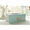 ZAKKA☆精品 歐式 典雅 裝飾藝術花紋 氣質淡藍面紙盒 紙巾盒 衛生紙盒 鐵盒 503045