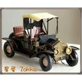 Vintage仿古英式19世紀敞篷老爺車 個性擺飾鐵製公仔車模型 復古鐵皮玩具 佈置 道具 禮物