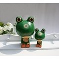 ZAKKA☆精品 北歐木雕彩繪 自然森林綠色大頭蛙擺飾 青蛙木雕 質感店面裝飾 癒療系動物木製品 (大蛙) C1447