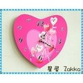 zakka 趣味愛心造型玫瑰花 I LOVE YOU 粉紅色系時鐘 壁鐘 時尚設計木製掛鐘 浪漫氣氛佈置鐘情人節生日禮物