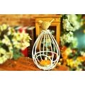 ZAKKA 精品 Vintage歐式古典浪漫風格設計小鳥橢圓形鳥籠藝術造型鐵製燭台 桌面白色小鳥籠燭臺 餐廳裝飾蠟燭台