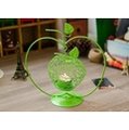 zakka Vintage浪漫氣氛 鐵藝編織設計綠色蘋果造型燭台 Apple趣味桌面好感裝飾蠟燭臺 店鋪餐廳質感佈置擺飾