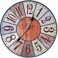 zakka雜貨 Vintage歐式鄉村風 法國巴黎懷舊時光 歐式典雅數字無框圓鐘 羅馬數字時鐘 掛鐘 造型鐘 家居掛飾