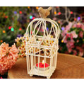 ZAKKA 精品雜貨 歐式藝術古典浪漫 白色方形鳥籠造型藝術鐵製燭台 燭臺 家居裝飾擺飾