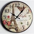 zakka雜貨 Vintage鄉村風 法式浪漫法國巴黎鐵塔 艾菲爾鐵塔掛鐘 壁鐘 數字時鐘 圓鐘 造型鐘 牆面裝飾佈置