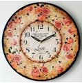 zakka雜貨 Vintage歐式鄉村風 法式浪漫田園粉紅玫瑰ROSE掛鐘 阿拉伯數字時鐘 掛鐘 造型鐘 牆面裝飾佈置