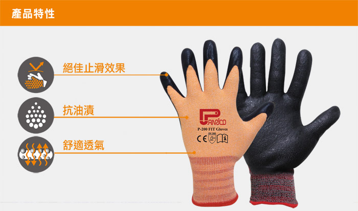 韓國NiTex P-200 加厚型工作防滑手套 工作手套