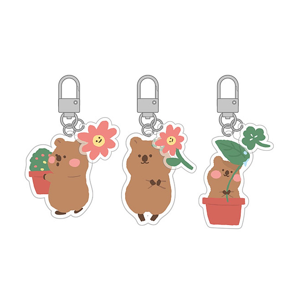 【DAISOKR】韓國Quokka 短尾矮袋鼠 壓克力吊飾 鑰匙圈 闊卡 AirPods 裝飾