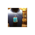 森記珠寶 AF020002 台灣藍寶女墜 (方型)（K金＋天然真鑽）
