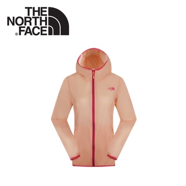 【The North Face 女 排汗外套《橘粉》2VEN/防潑水/休閒外套/戶外/兜帽外套