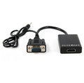 VGA(公)轉HDMI(母) 電視/投影機 影音轉換器/轉換線/轉接頭 (帶音源線)