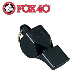 【Fox 40 哨子附分離式繫繩fox《黑》】9903-0008/高音哨/求生哨/訓練哨