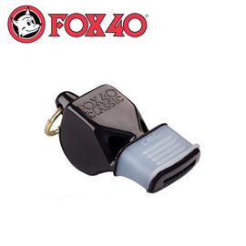 【Fox 40 軟膠口哨子Fox 40 classic《黑色》】9603-0008/高音哨/求生哨/訓練哨