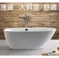 新時代衛浴 150 160 170 cm 獨立浴缸 內外缸一體成型無縫 斜邊半躺舒適 xyk 130
