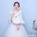 【KEO】新娘婚紗毛披肩秋冬季結婚旗袍外套伴娘禮服披肩保暖