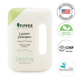 PiPPER 低敏洗衣精(尤加利) 900ml /沛柏STANDARD 鳳梨酵素洗衣柔軟清潔劑