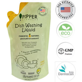 PiPPER 洗碗精補充包(柑橘) 750ml /沛柏STANDARD鳳梨酵素清潔劑