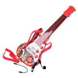 【孩子國】小明星仿真兒童電吉他樂器 (有麥克風可外接手機)