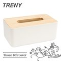 【TRENY直營】極簡原木面紙盒 方型 木質蓋 北歐風 收納 面紙套 衛生紙盒 抽取式面紙 KLW-6671