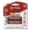 日本湯淺GSYUASA 大容量低自放電 3號 2入充電電池 CX2300 (1卡)