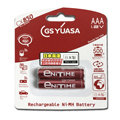 日本湯淺GSYUASA 大容量低自放電 4號 2入充電電池 CX850 (1卡)