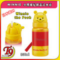 【T9store】日本進口 Winnie (小熊維尼) 掀蓋式幼童水壺