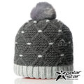 【PolarStar】女 拼色保暖帽『暗灰』P18606 羊毛帽 毛球帽 素色帽 針織帽 毛帽 毛線帽 帽子