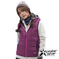 PolarStar 女 鋪棉雙面保暖背心『暗紫』P18212 戶外 休閒 登山 露營 保暖 禦寒 防風 連帽