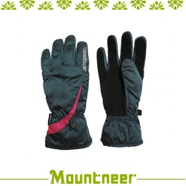 【Mountneer 山林 Primaloft防水手套 M《灰/深桃紅》】12G02/保暖手套/騎車/登山