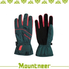 【Mountneer 山林 Primaloft防水手套《 藍綠/橘紅》】12G01/保暖手套/騎車/登山
