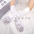 【花宴】＊白色亮面全指長版手套＊婚紗禮服手套~新祕~結婚~舞台表演..動漫主題派對~