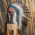 印第安酋長帽 cosplay 羽毛頭飾 酋長帽 印地安 哈雷 派對 萬聖 聖誕 舞會 節慶 Warbonnet-M