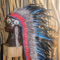 印第安酋長帽 cosplay 羽毛頭飾 酋長帽 印地安 哈雷 派對 萬聖 聖誕 舞會 節慶 Warbonnet-M