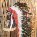 印第安酋長帽 cosplay 羽毛頭飾 酋長帽 印地安 哈雷 派對 萬聖 聖誕 舞會 節慶 Warbonnet-L